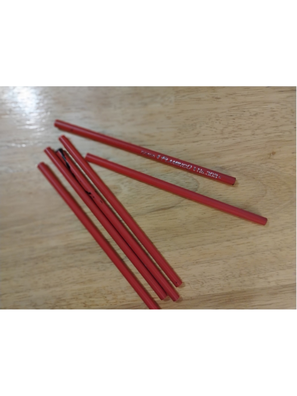 6-Vintage Dixon Flamingo 303 Wooden Art Pencils NOS